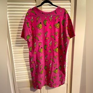 NOOWORKS Bananas Tee Dress EUC